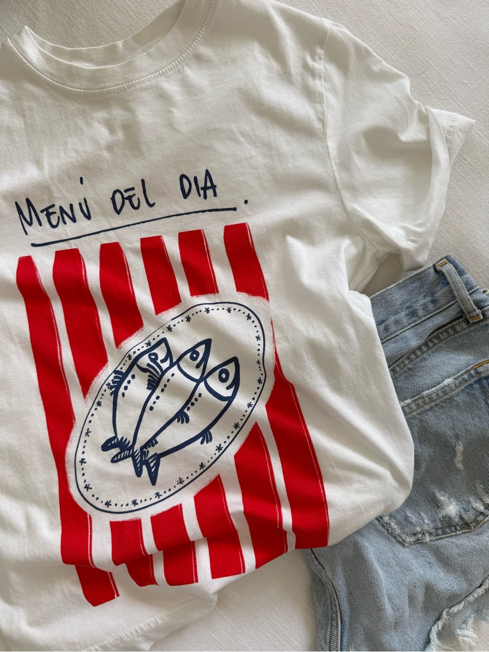 H&M Menú del Día Fish Graphic Tee